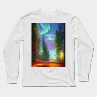 Aurora at Night Long Sleeve T-Shirt